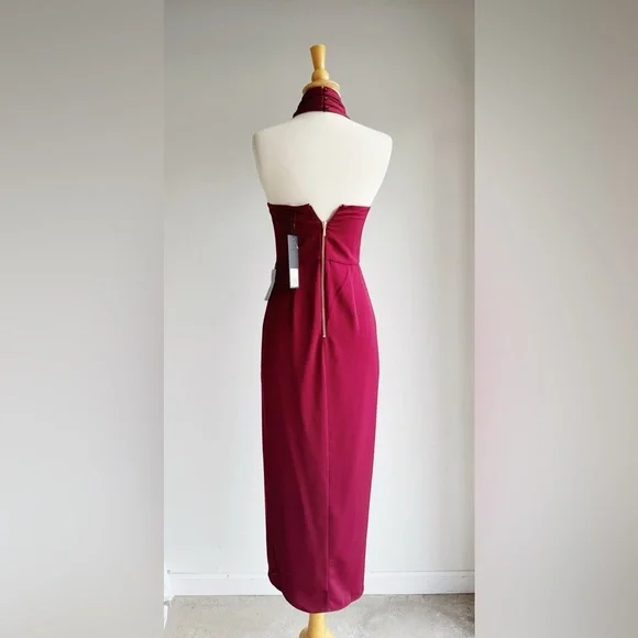 NWT SHONA JOY Knot Dress in Burgundy 2 NWT SHONA JOY Knot Dress in Burgundy 2